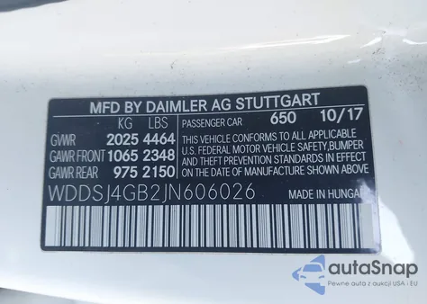 2018 Mercedes-Benz Cla 250 4Matic из США, поврежденный, VIN WDDSJ4GB2JN606026